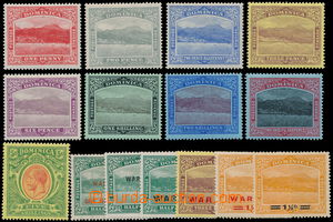 148904 - 1908-1920 SG.48-60, Roseau a Jiří V., série 1P-5Sh, a kom