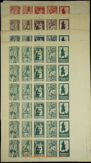 148933 - 1919 PLATE PROOF refused designes for charitable issue, comp