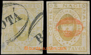 148959 - 1861 Mi.10a, 2x Znak Spojená  Nová Granada 5C okrová, 2 o