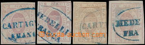 148961 - 1861 Mi.13, Yv. 14, 4x Znak Spojená  Nová Granada, 1 Peso,