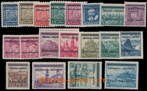 149200 - 1939 Pof.1-19, Overprint issue, complete, mint never hinged;