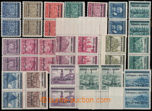 149201 - 1939 Pof.1-19, Overprint issue, complete, in pairs, only val