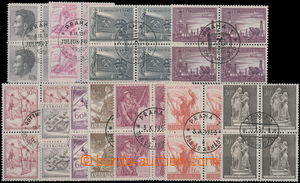 149277 - 1953 Pof.743-753, comp. 11 pcs of bloks of four in sequence 