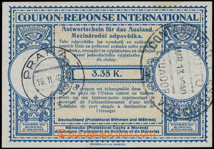 149419 - 1940 CMO2, mezinárodní odpovědka 3,35K, vlevo DR PRAHA 7/