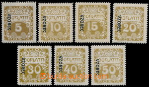 149720 - 1919 Pof.DL1-4, 6-8vz, sestava 7ks známek, hodnoty 5h, 10h,