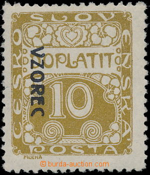 149721 - 1919 Pof.DL2vz, Ornament 10h brown-olive, overprint VZOREC L