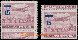 149723 - 1949 Pof.L31KDa, KHa, overprint provisory 15Kčs, the bottom