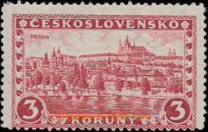 149724 - 1926 Pof.226x, Praha, Tatry 3Kč červená, pergamenový pap