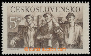 149769 - 1950 PLATE PROOF Pof.545, 5. anniv of liberation 5Kčs, brow