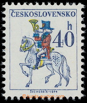 149772 - 1974 Pof.2112xa, Poštovní emblémy 40h tmavě modrá; zk. 