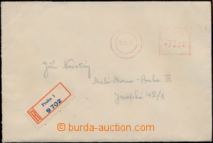 149780 - 1953 R-dopis v místě vyplacený frankotypem 70Kčs, PRAHA 