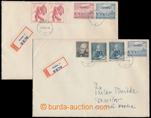 149784 - 1953 2x R-dopis, z toho 1x vyfr. zn. Pof.689 (2x) + Pof.L23 