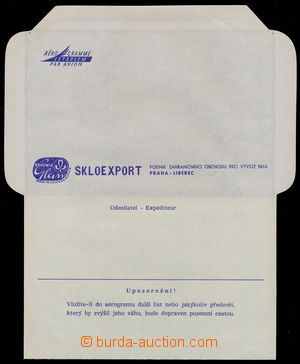 149791 - 1960 CAE, polooficiální aerogram SKLOEXPORT, úprava jako 