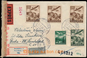 149803 - 1943 Let+R+Ex-dopis do Prahy vyfr. zn. Alb.L2, L4, L5 (3x), 