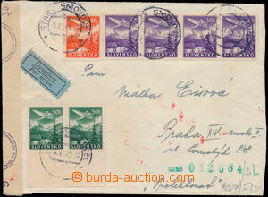 149804 - 1943 airmail letter to Prague, with Alb.L1 (4x), L2 (2x), L3