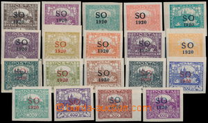 149833 -  Pof.SO1-23, 1h - 1000h imperforated, compilation of 19 pcs,
