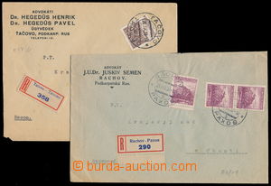 149872 - 1937-38 sestava 2ks firemních R-dopisů, 1x vyfr. výplatn