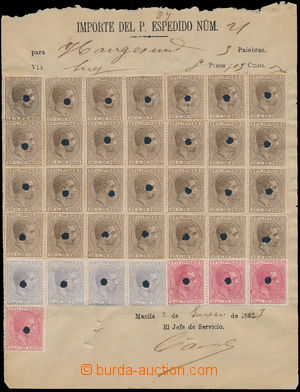 149988 - 1883 Španělské koloniální období, zúčtování telegr