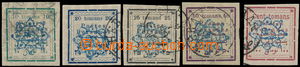 150037 - 1902 Mi.161-165, overprint issue Blue lion, complete set 10 