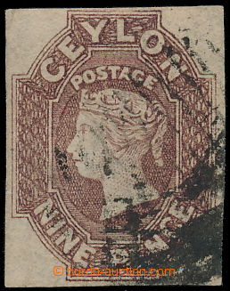 150065 - 1857-1859 SG.8, Viktorie 9P purpurově hnědá, nezoubkovan
