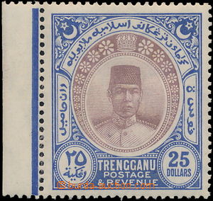 150072 - 1921 SG.45, Sulejman, 25$ modrá/purpurová; bezvadný krajo
