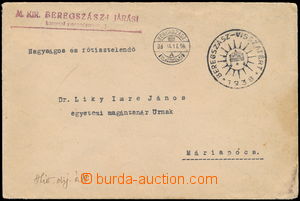 150229 - 1938 BEREHOVO  služební obálka Maďarského vojenského v