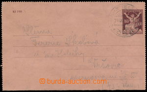 150294 - 1921 CPO3, zálepka potrubní pošty 160h, prošlá s podac