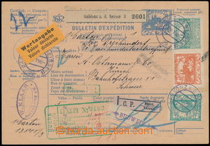 150298 - 1919 CPP11, celá prošlá mezinárodní poštovní průvodk