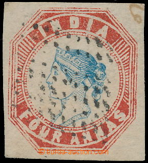 150337 - 1854-1855 SG.25, Královna Viktorie v rámu, 4A modrá/ rů