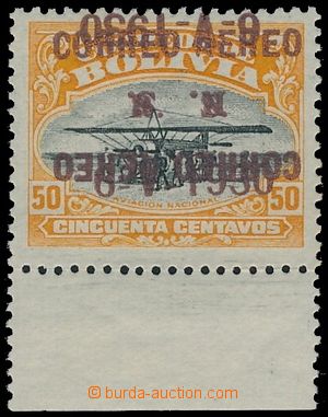 150350 - 1930 Sanabria 26c, Letecká 50C oranžová s horním okrajem