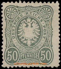 150351 - 1877 Mi.38a, Znak 50Pf šedozelená, svěží barva, dle př