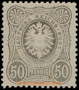 150367 - 1875 Mi.36a, Znak v oválu 50Pf žlutošedá, krásně centr