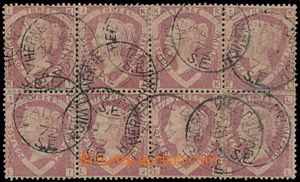 150373 - 1870 SG.51, 1½P tmavě růžovočervená, 8-blok, DR HE