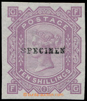 150375 - 1867-1883 TCP SG.128, 10Sh imperforated in violet color, tri