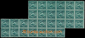 150397 - 1882 SG.O28, 5P tmavě zelená, 28-blok, převrácená průs
