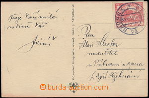 150504 - 1918 pohlednice vyfr. zn. Hradčany 10h, Pof.5, podací DR B
