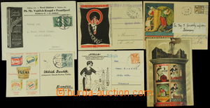 150546 - 1922-38 comp. 6 pcs of entires with advertising added prints