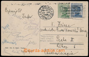 150589 - 1925 FOOTBALL postcard from Torino with signatures redaktora