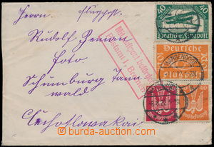 150670 - 1922 Let-dopis do ČSR se zajímavou frankaturou leteckých 