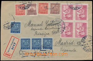 150744 - 1936 BEREHOVO  R-dopis adresovaný do Španělska (!), vyfr.