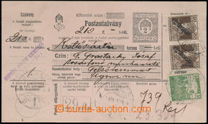 150766 - 1919 MUNKÁCS  forerunner whole Hungarian money dispatch-not