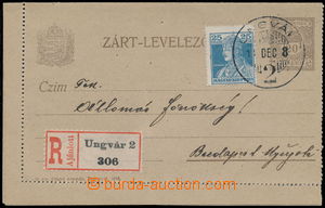 150772 - 1918 UNGVÁR  forerunner Hungarian letter-card 20f sent as R