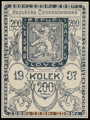 150818 - 1937 CZECHOSLOVAKIA 1918-39  refused design revenue values 2