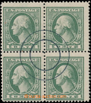 150826 - 1919 Sc.536, Washington 1c, 4-blok; razítkovaný, kat. $110