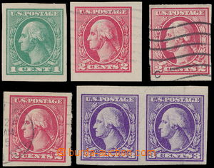 150827 - 1918-20 Sc.531-535, Washington 1c - 3c, kompletní série, n