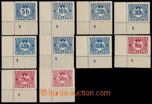 151014 - 1939 Alb.D1-10x, 5h - 5 Koruna, LL corner pieces with plate 