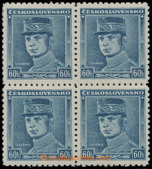 151017 - 1939 Alb.1, Štefánik 60h modrá, 4-blok; kat. Föl. min. 3