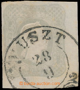 151028 - 1861 HUSZT  Novinová 1.05Kr šedá, Mi.23, s téměř celý