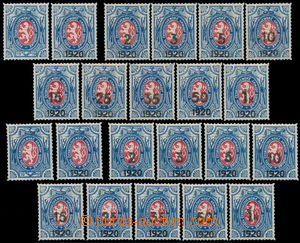 151071 - 1919-20 Pof.PP5, PP6, PP7-15, Charitable stamps - lion, comp