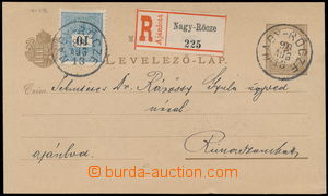 151150 - 1898 maďarská R-dopisnice 2K dofr. zn. 10K, podací DR NAG